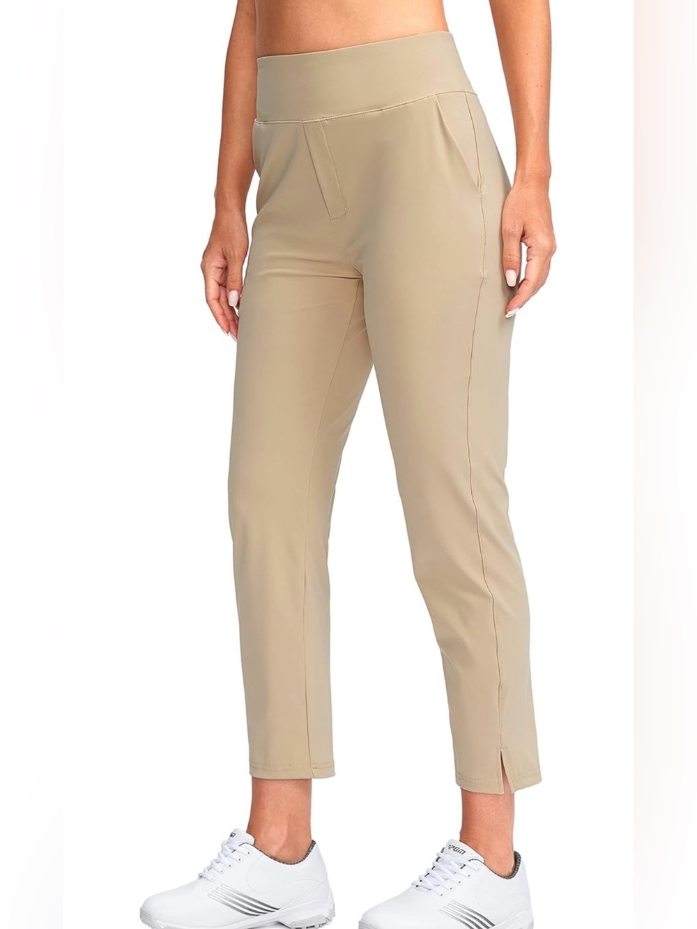 YYV Golf Pants Stretch Work Ankle Pants High Waist Dress Pants with Pockets